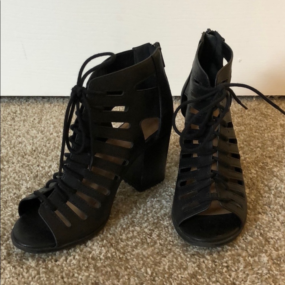 SODA Lace Up Heels